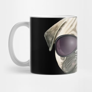 Funny pug, Cute french bulldog with glasses Mug